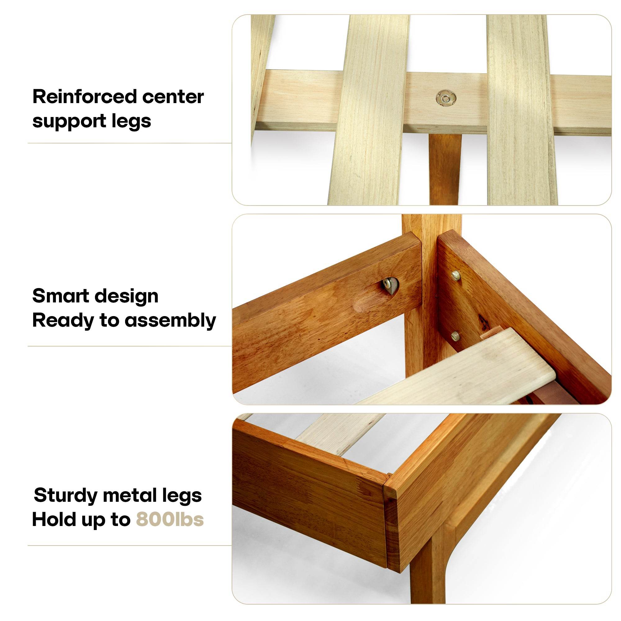 Elara Platform Bed Frame with Headboard