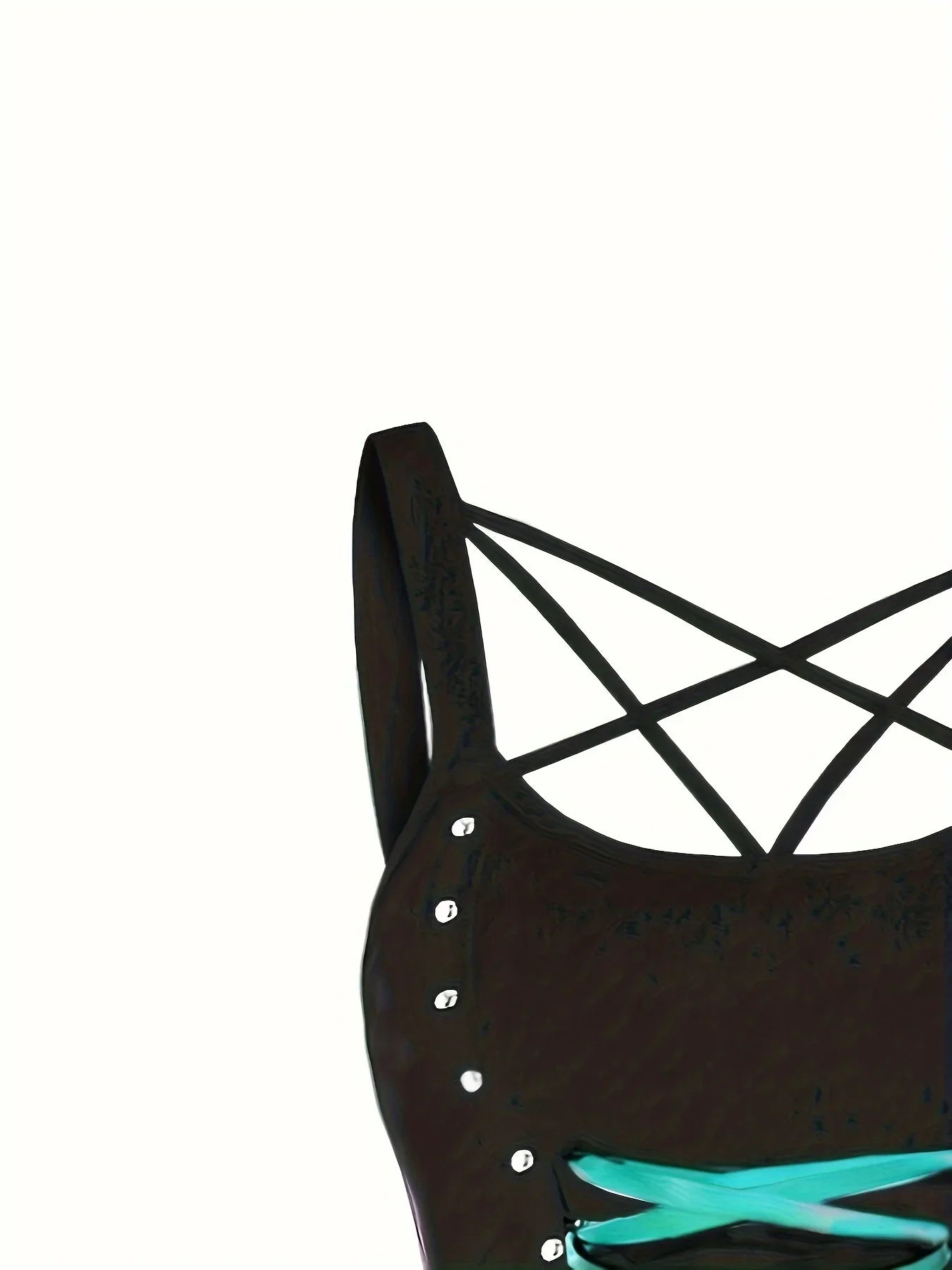 Lace Up Graphic Print Big Swing Dress, Y2K Crisscross Sleeveless Dress For Spring & Summer, Women's Clothing