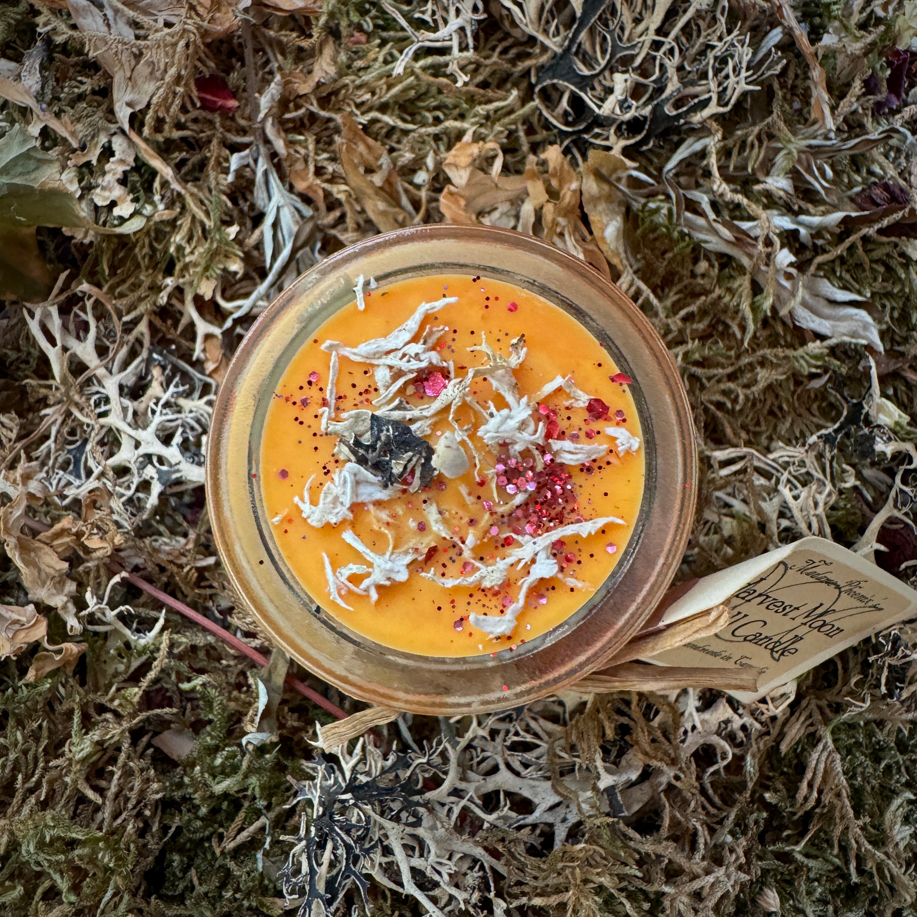 Harvest Moon Blessing Mini Spell Candles with Essential Oil Magical Blend