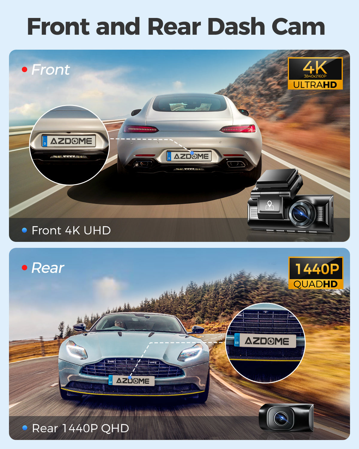 AZDOME M550 Max 3CH 4K Dash Cam