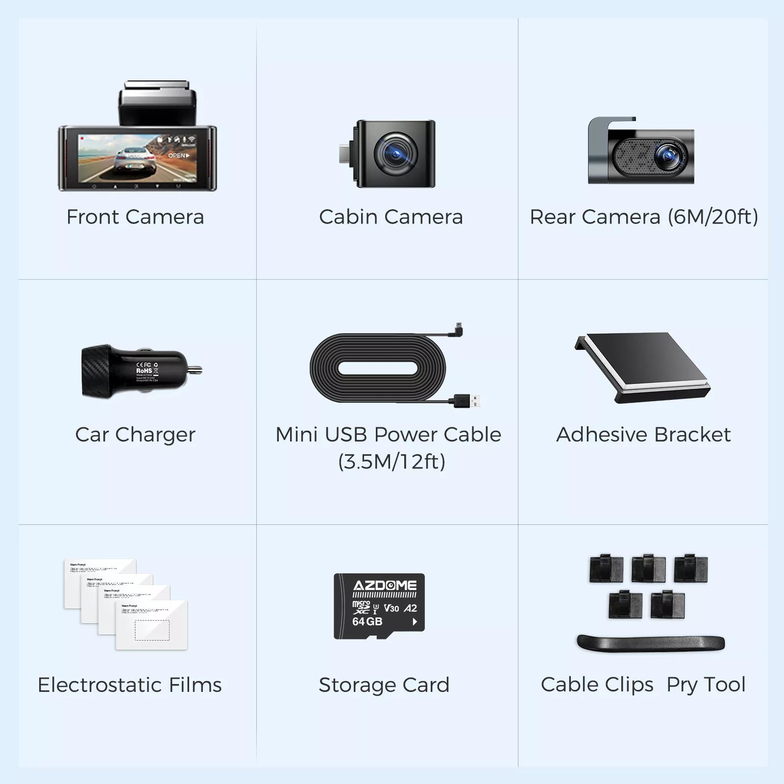 AZDOME M550 Pro 3CH 4K Dash Cam