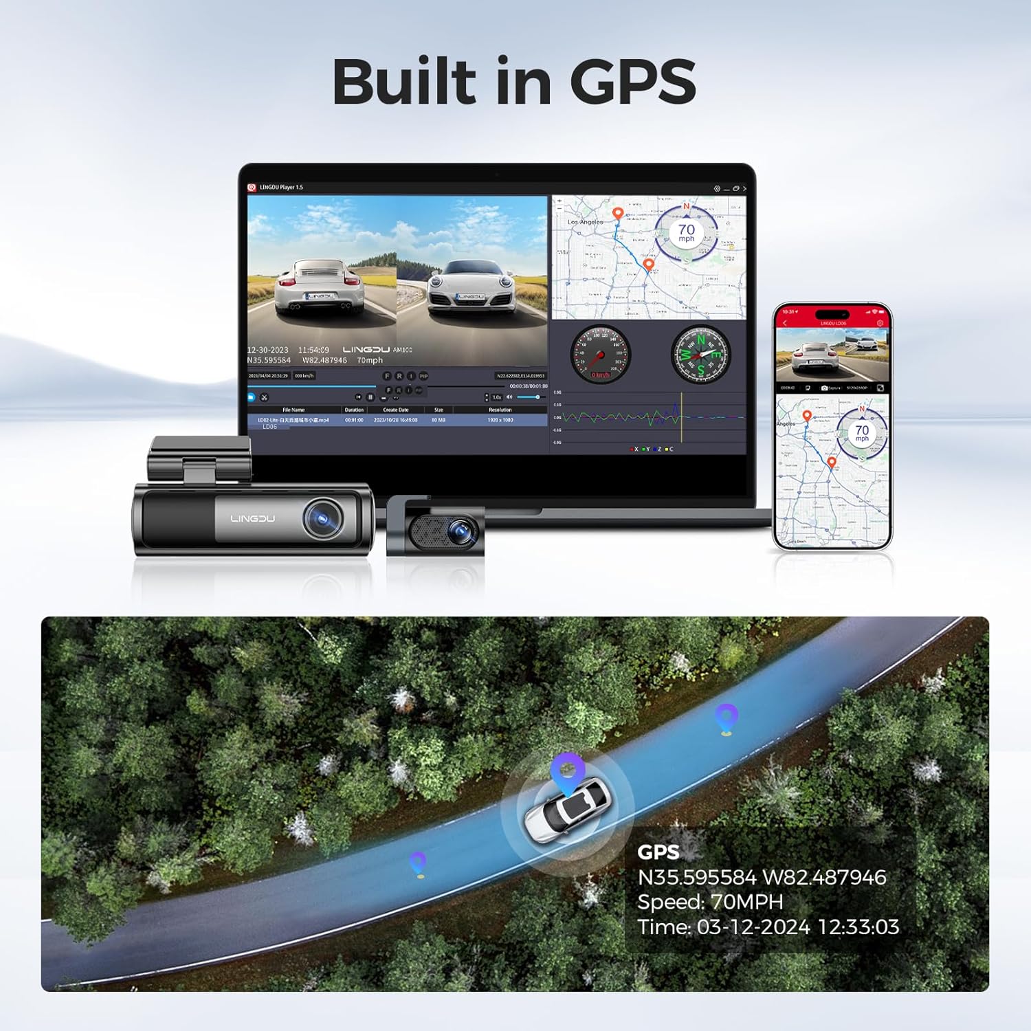 LINGDU LD06 5K Front and Rear Front and Rear