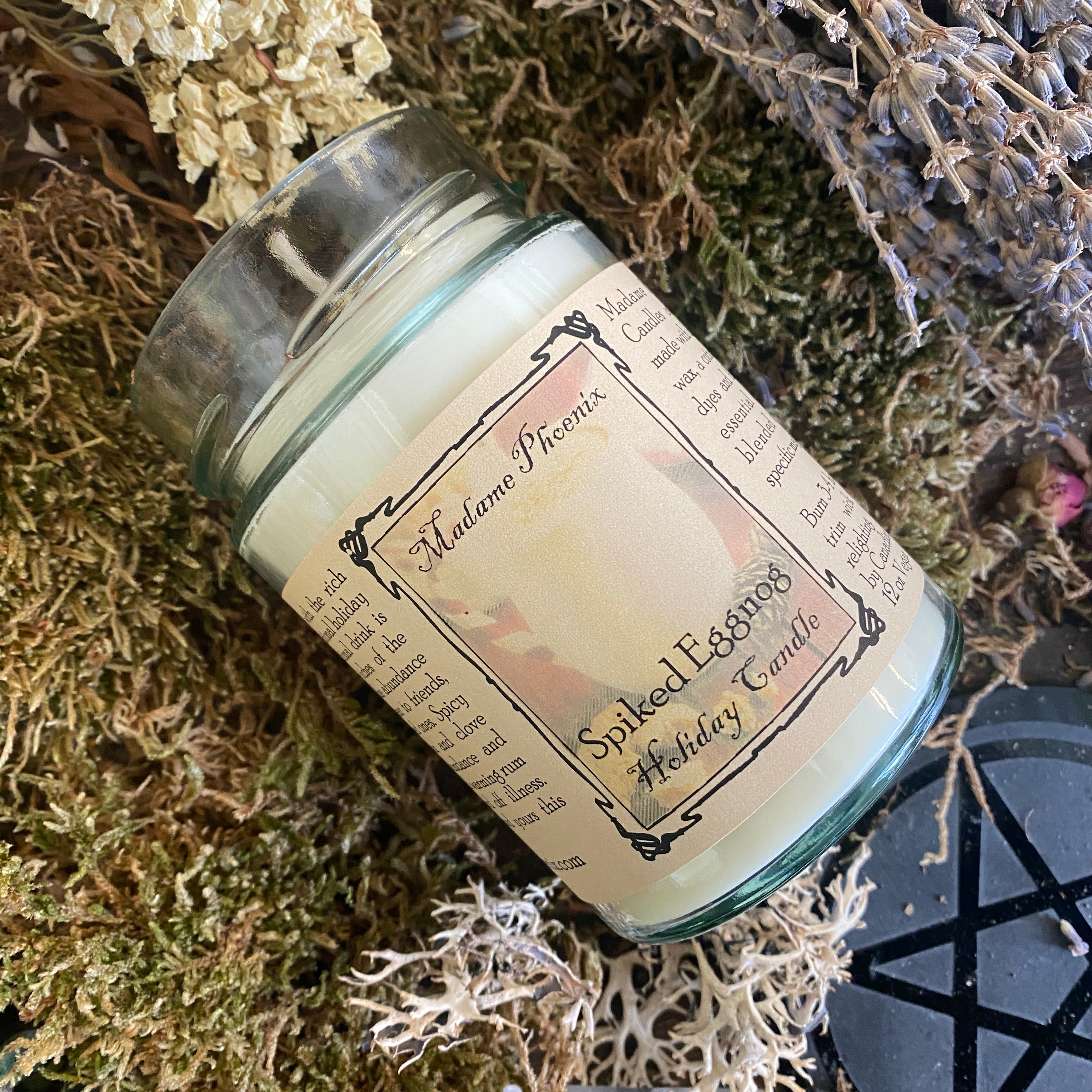 Spiked Eggnog Holiday Seasonal Abundance Blessing Solstice Candle