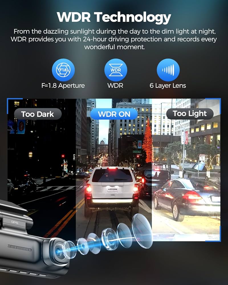 AZDOME M590 3 Channel Dash Cam