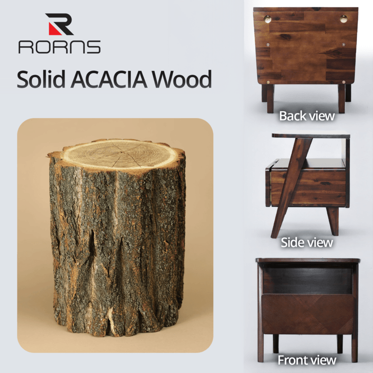 Rum Nightstand with drawer