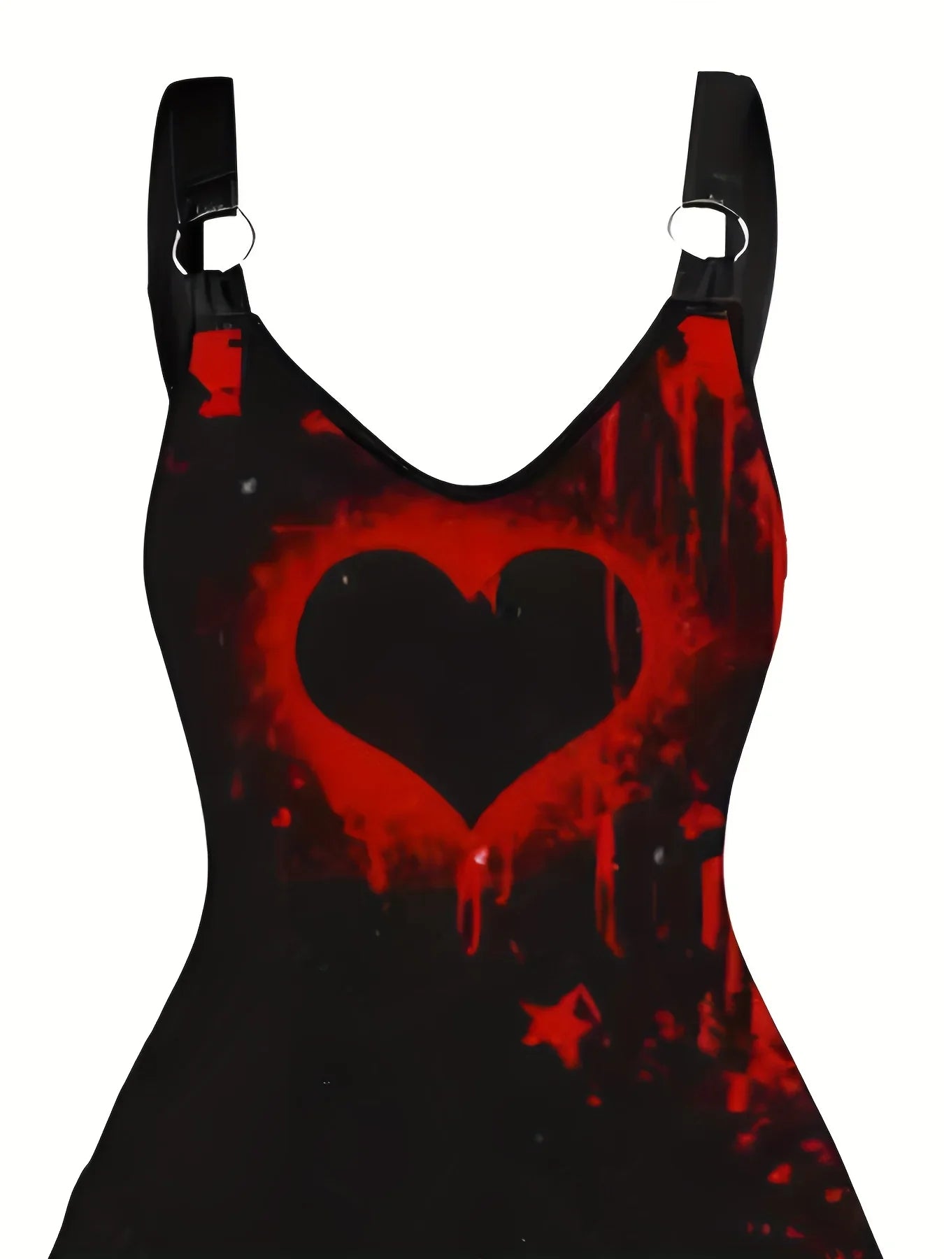 European and American Women's Gothic Style Sleeveless Printed Dress