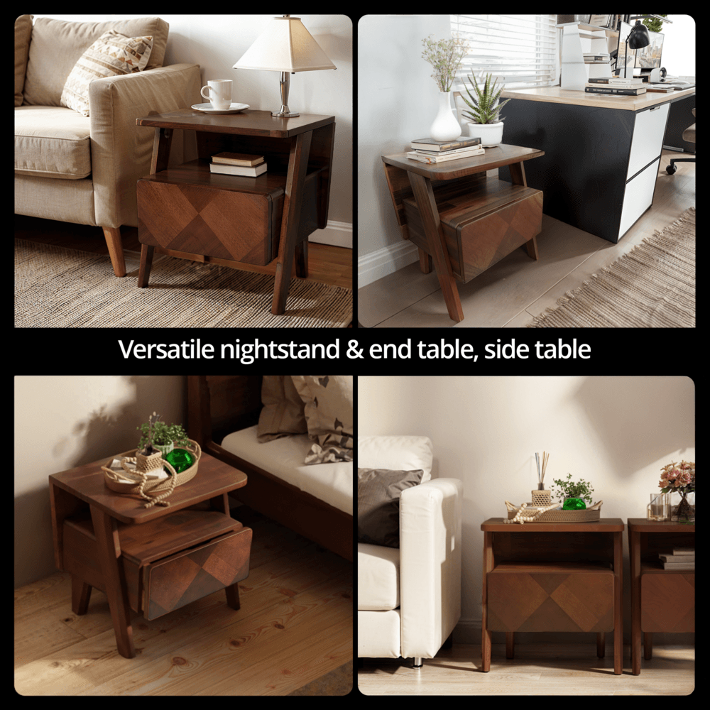 Rum Nightstand with drawer