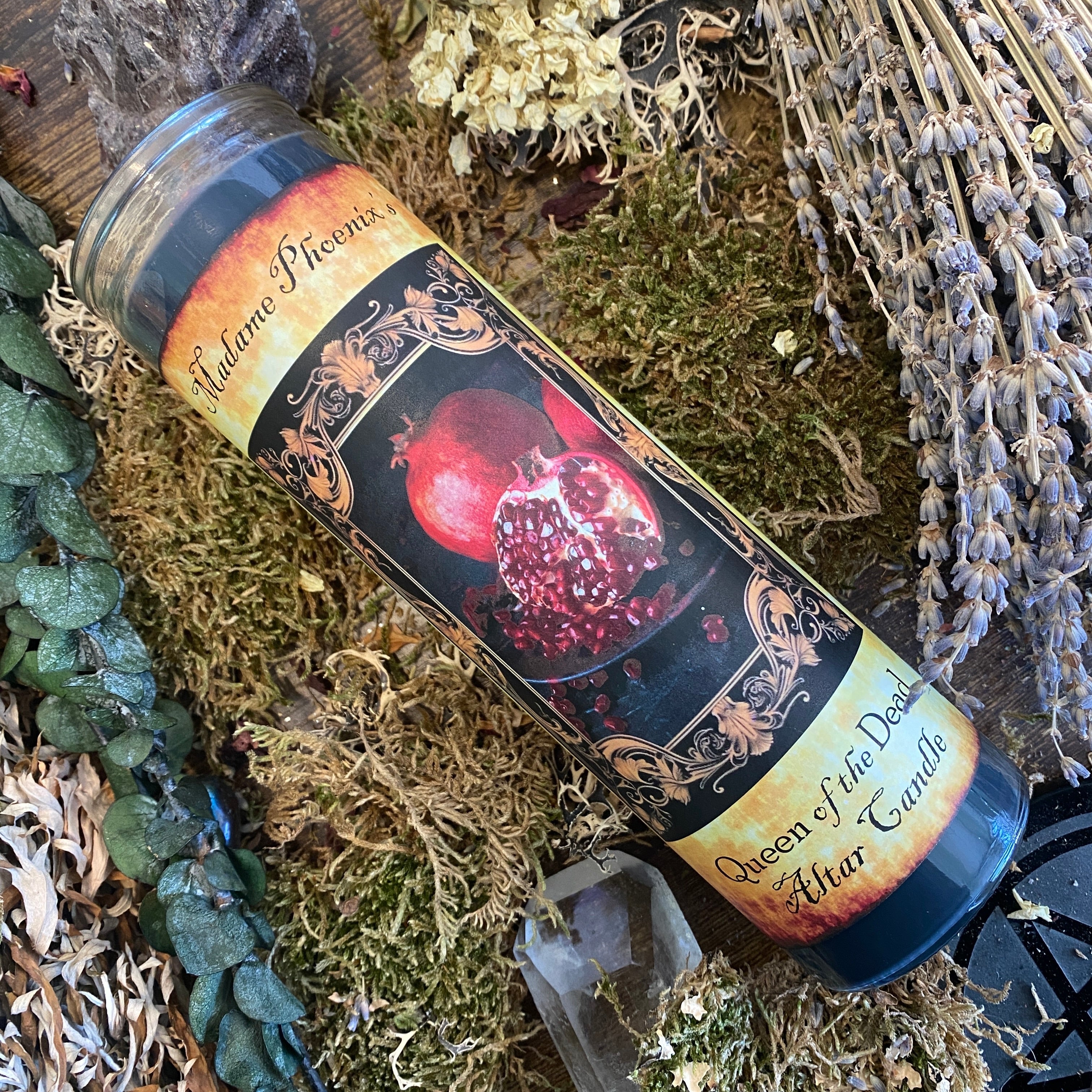 Queen of the Dead Samhain Altar Candle