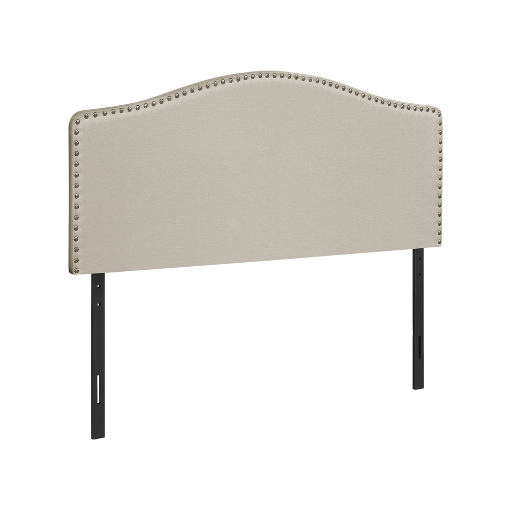 Tête de lit Queen en tissu beige - Monarch (I6014Q)
