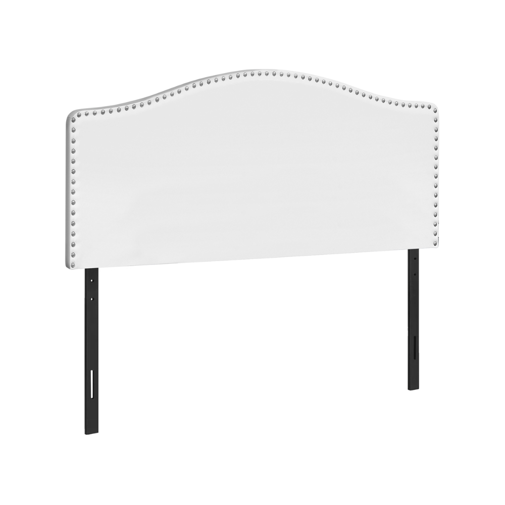 Tête de lit Queen en simili-cuir blanc - Monarch (I6012Q)