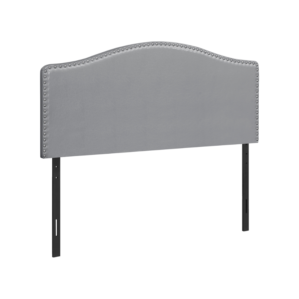 Tête de lit Queen en simili-cuir gris - Monarch (I6011Q)