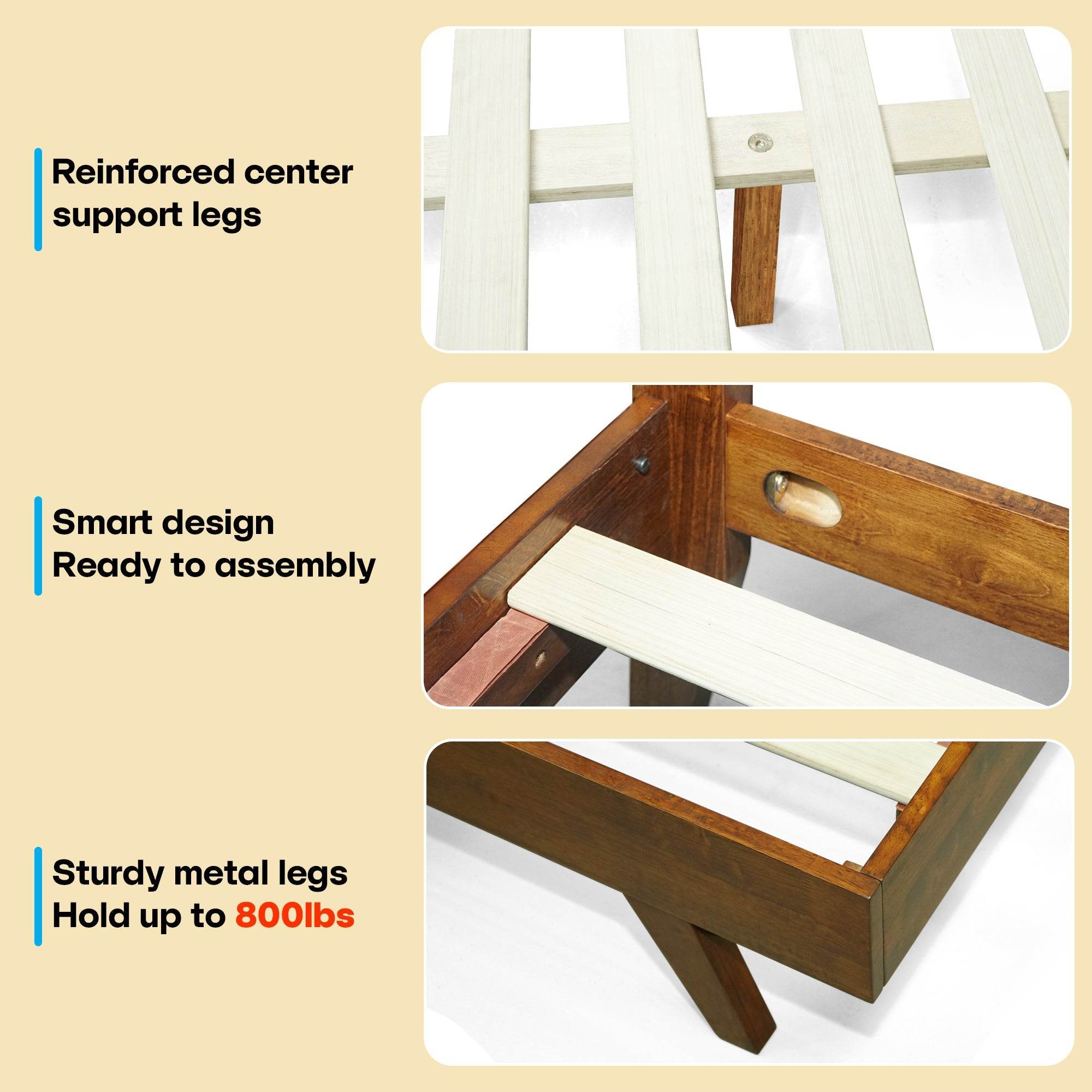 Harmony Platform Bed Frame with Headboard