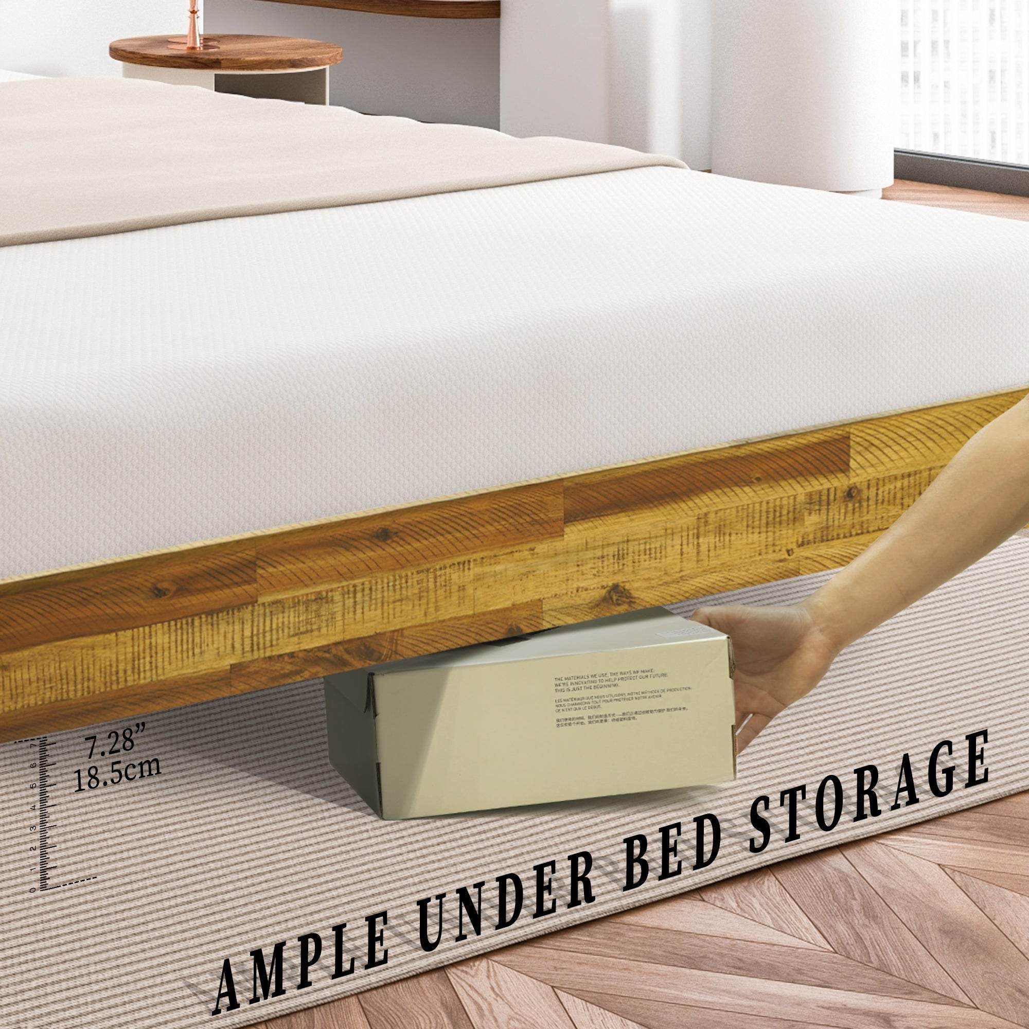 Sierra Deluxe Wood Platform Bed Frame