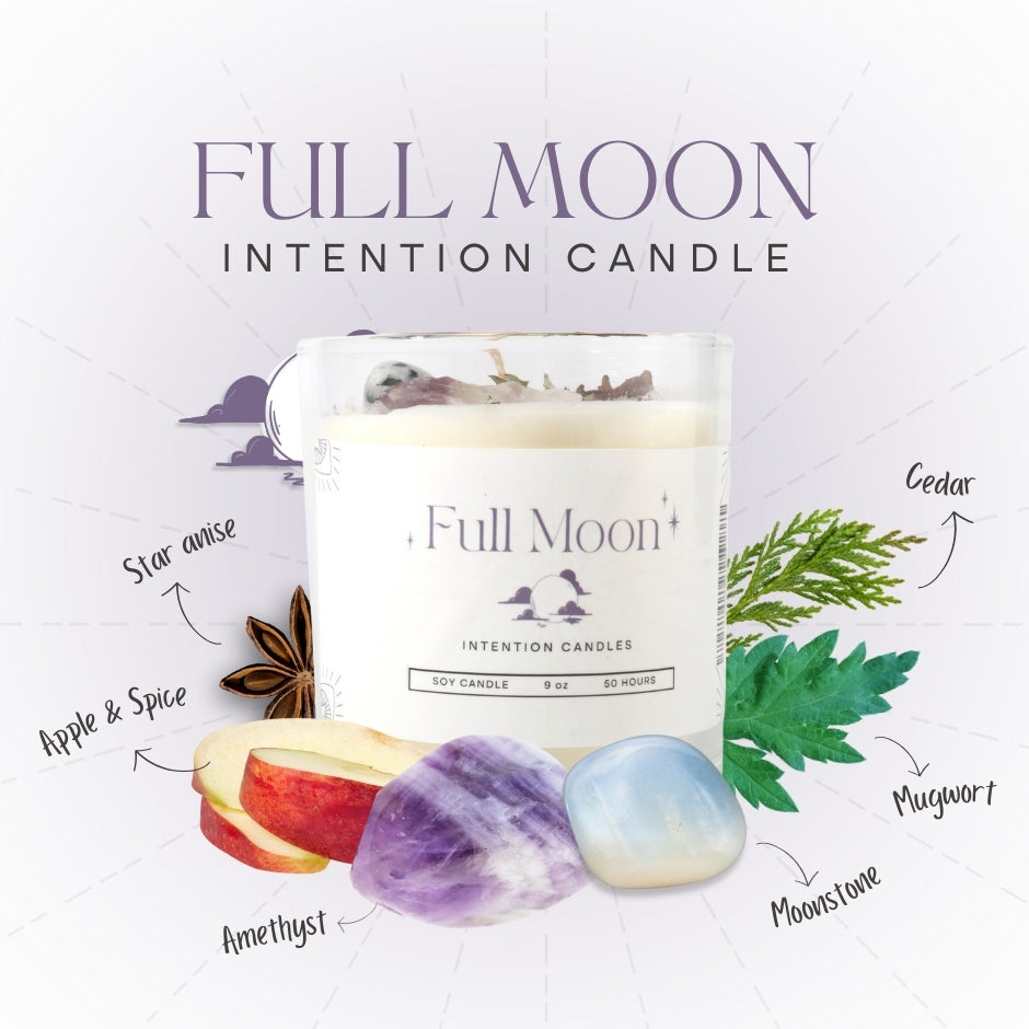 Crystal Intention Candle (Now in Clear Vessel!)