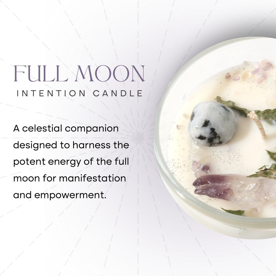 Crystal Intention Candle (Now in Clear Vessel!)