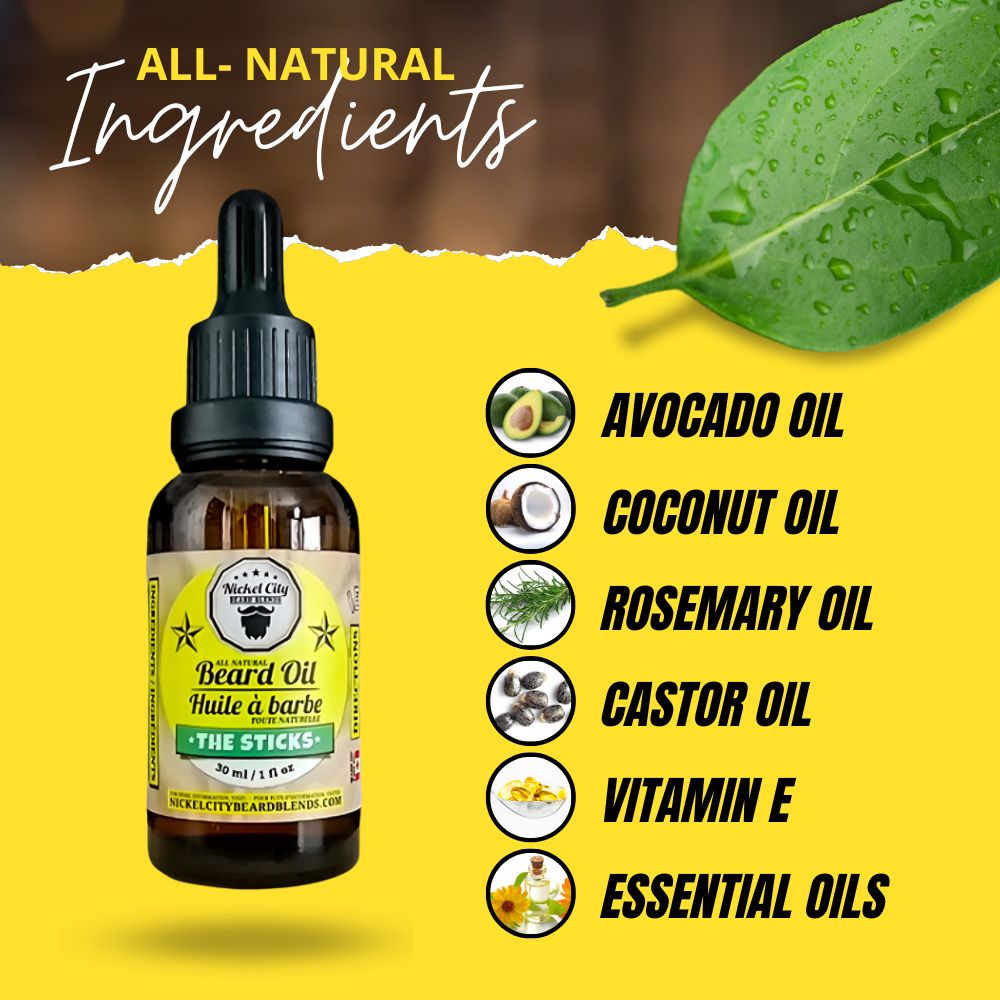 The Sticks Beard Oil (30ml) – Cedarwood & Tropical Citrus | Premium Conditioning Beard Oil