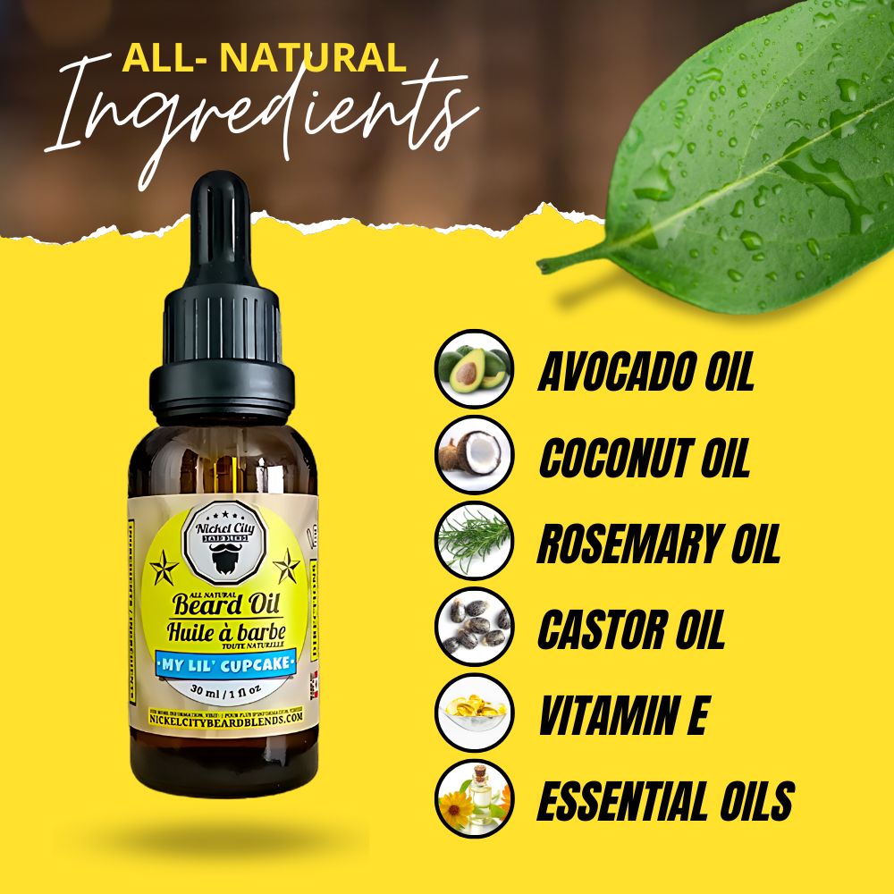 My Lil Cupcake Beard Oil (30ml) – Sweet Vanilla Cupcake | Premium Conditioning Beard Oil