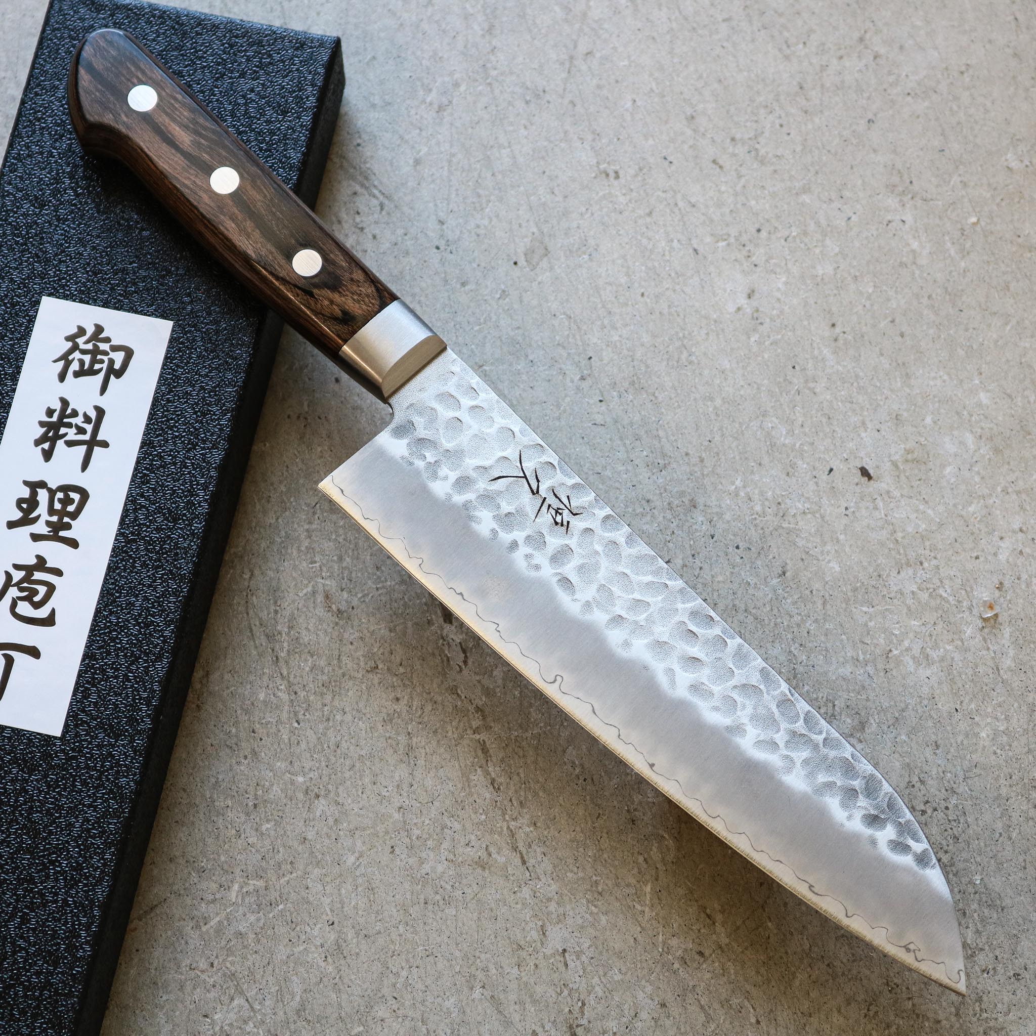 Tsunehisa Tsuchime Santoku 180 mm (Brown Handle)
