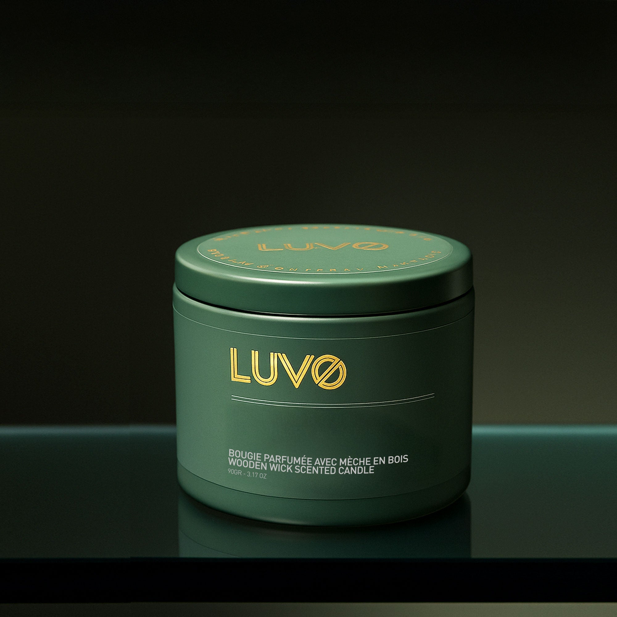 Mini Mandarin & Resin Wooden Wick Scented Candle