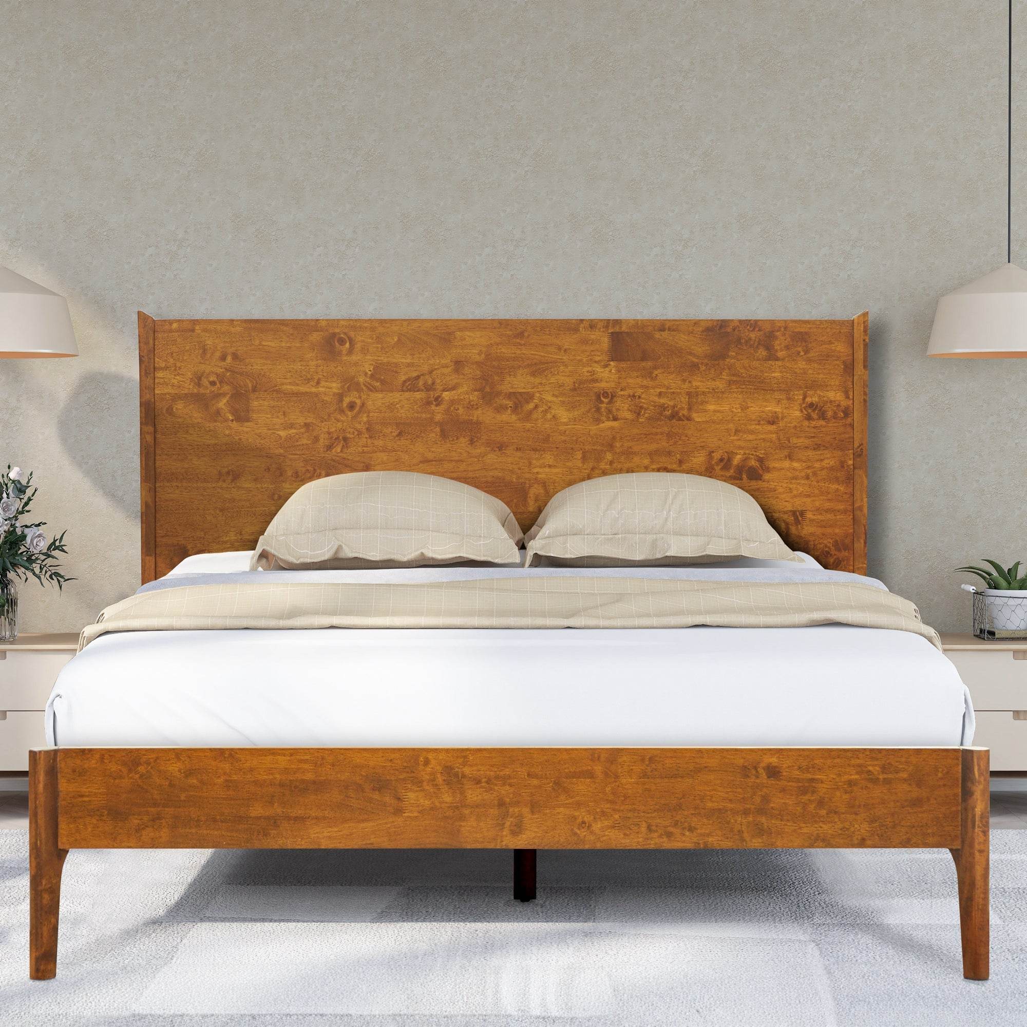 Haven Deluxe Wood Platform Bed Frame