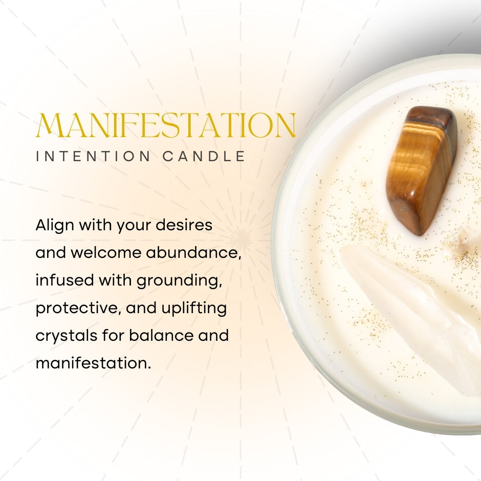 Crystal Intention Candle (Now in Clear Vessel!)