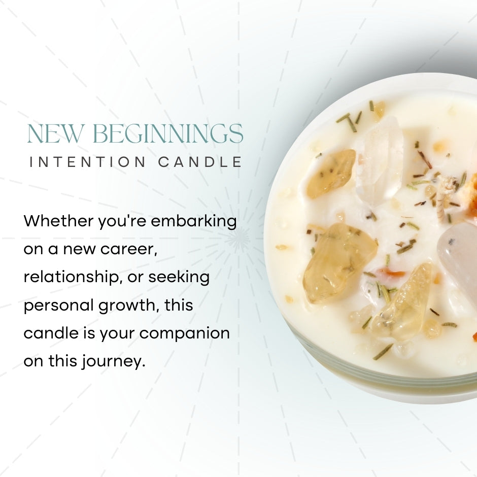 Crystal Intention Candle (Now in Clear Vessel!)
