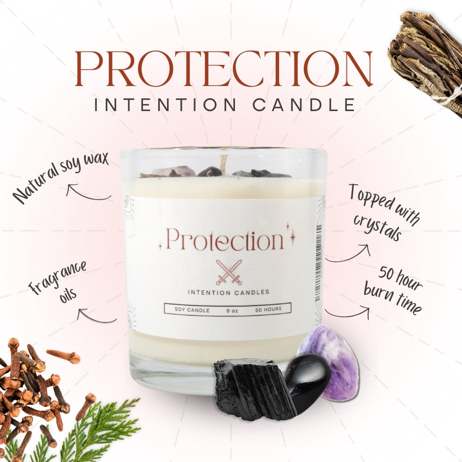 Crystal Intention Candle (Now in Clear Vessel!)