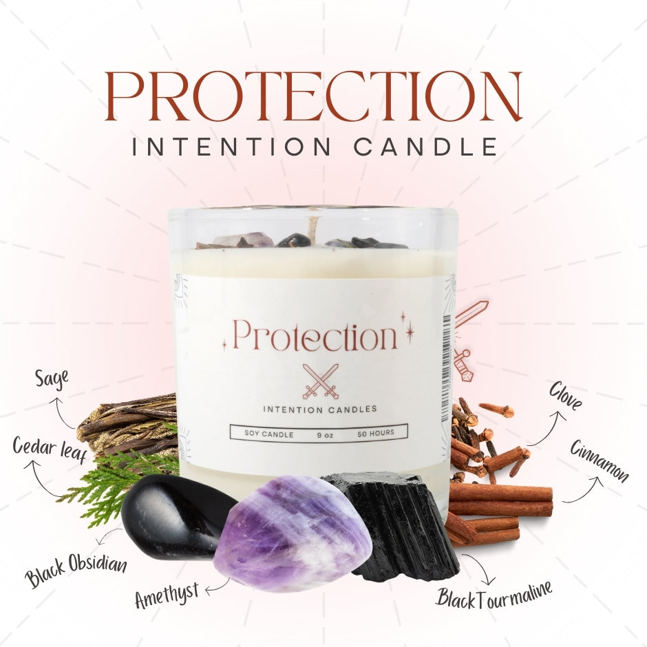 Crystal Intention Candle (Now in Clear Vessel!)