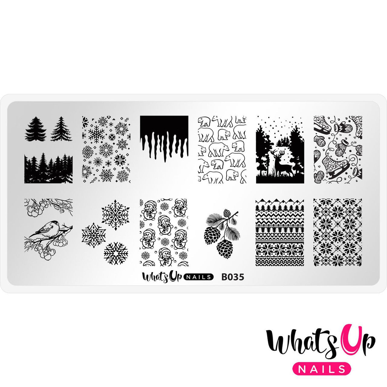 Whats Up - Icy Wonderland Stamping Plate