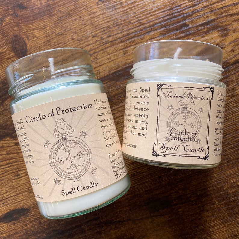 Circle of Protection Magic Spell Candle (White)