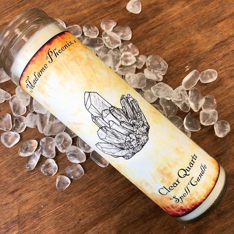 Crystal Magic Clear Quartz Spell Candle
