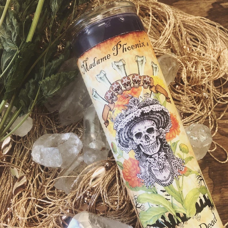 Day of the Dead Ancestor Offering Magic Spell Candle