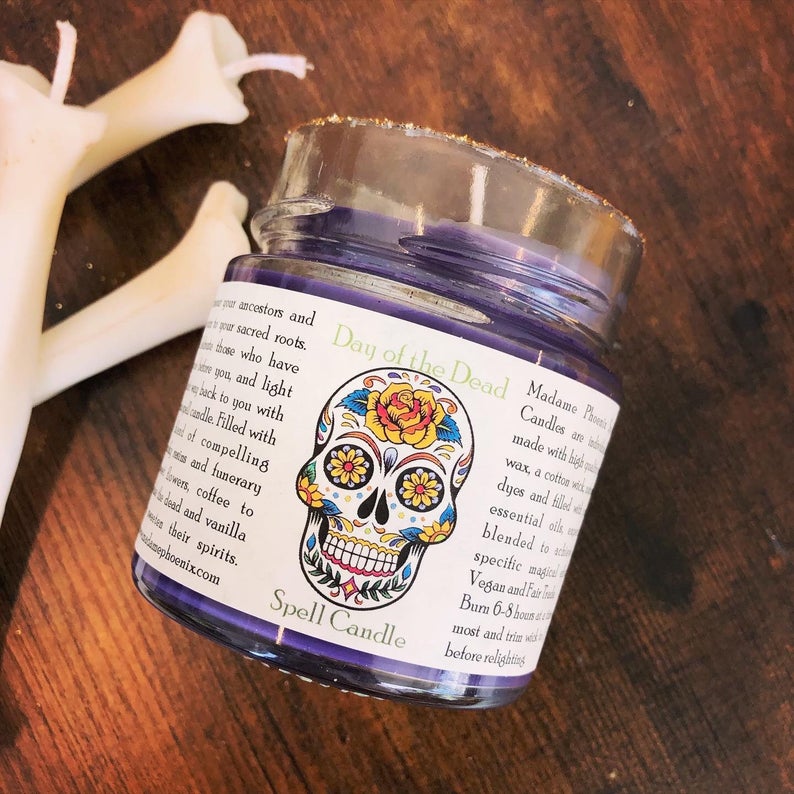 Day of the Dead Ancestor Offering Magic Spell Candle