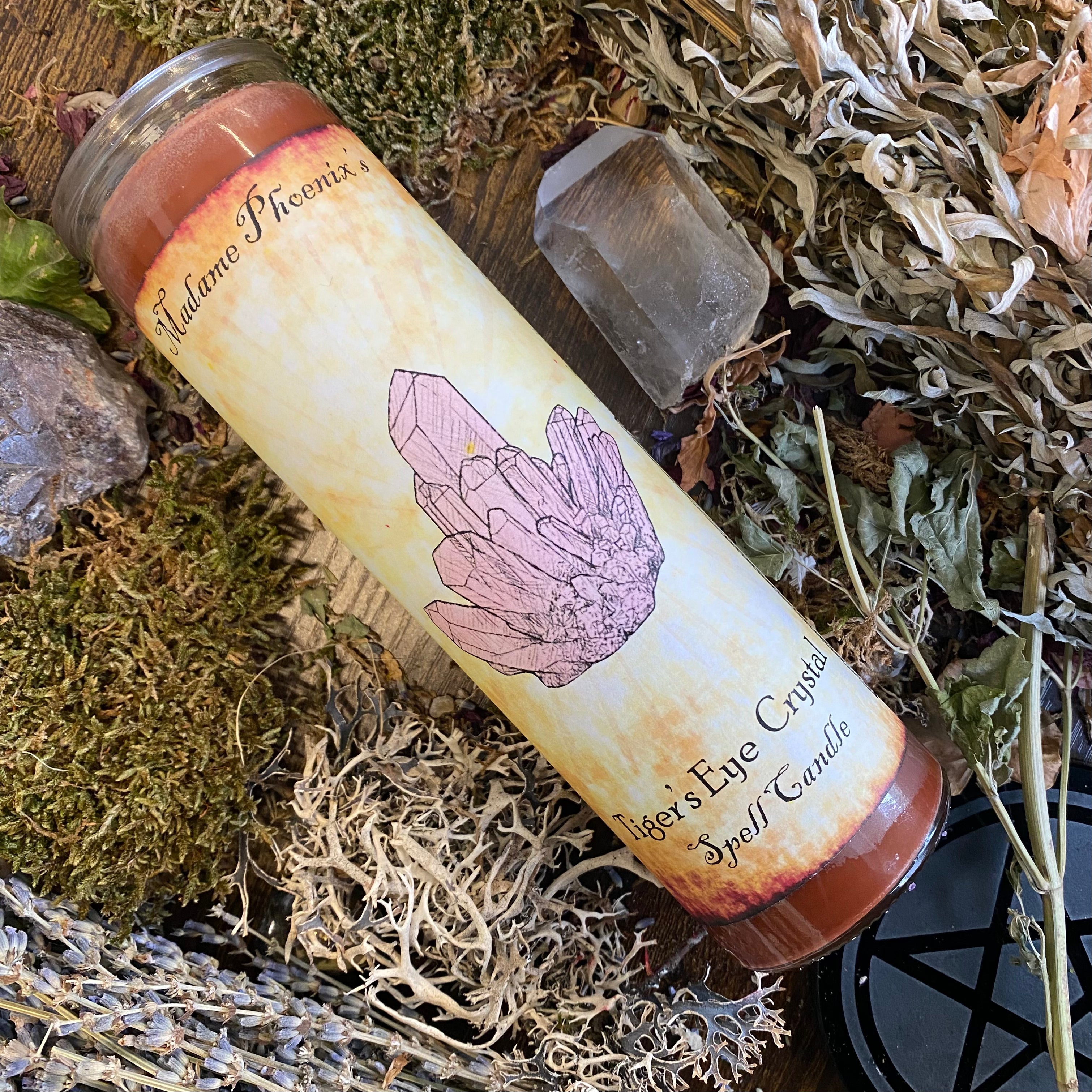 Crystal Magic Tiger's Eye Spell Candle