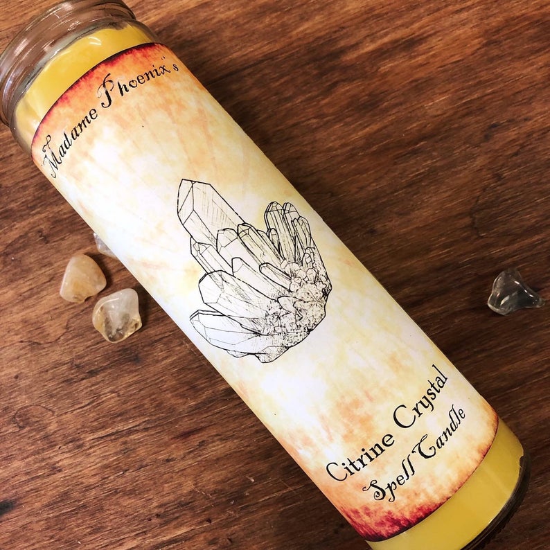Crystal Magic Citrine Spell Candle