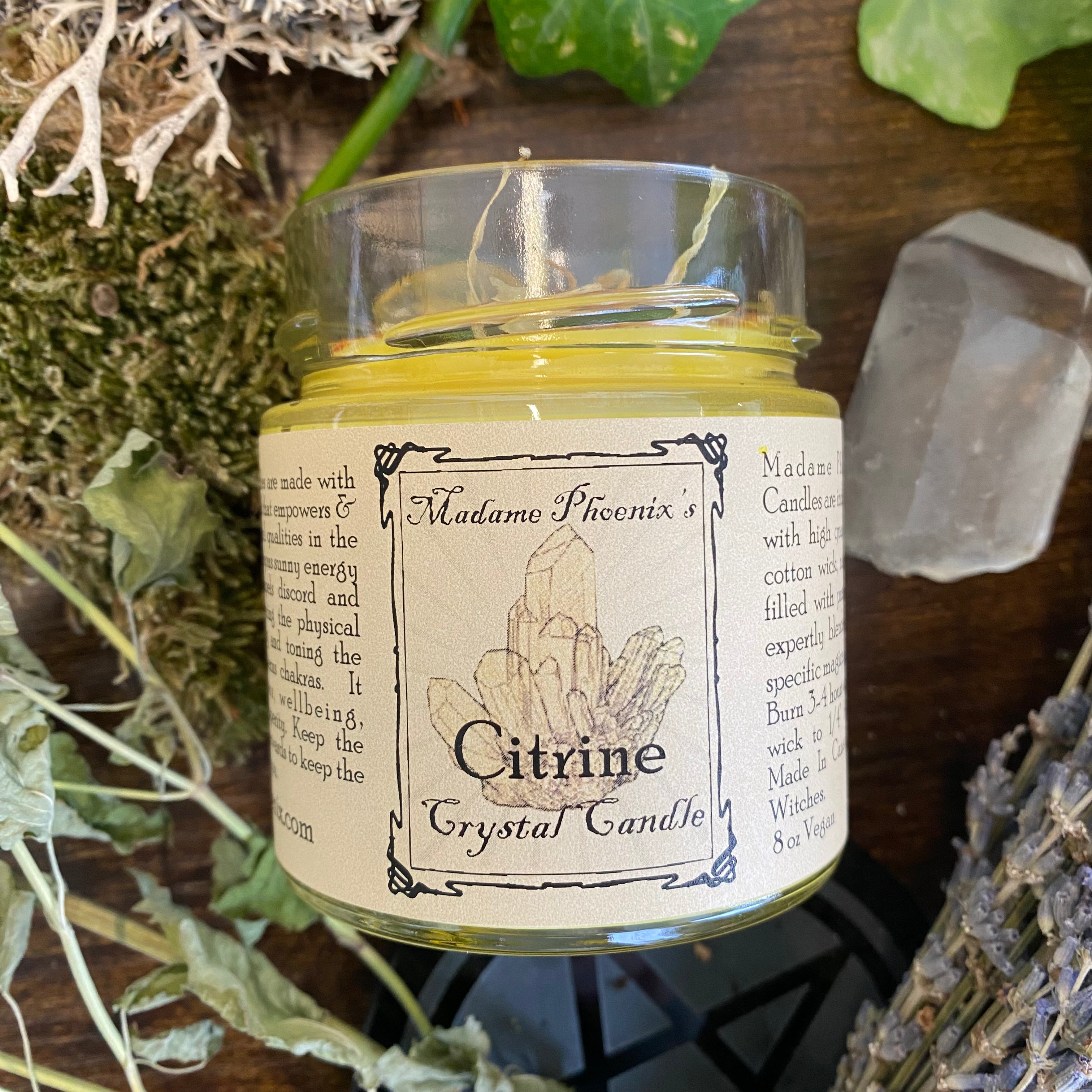 Crystal Magic Citrine Spell Candle