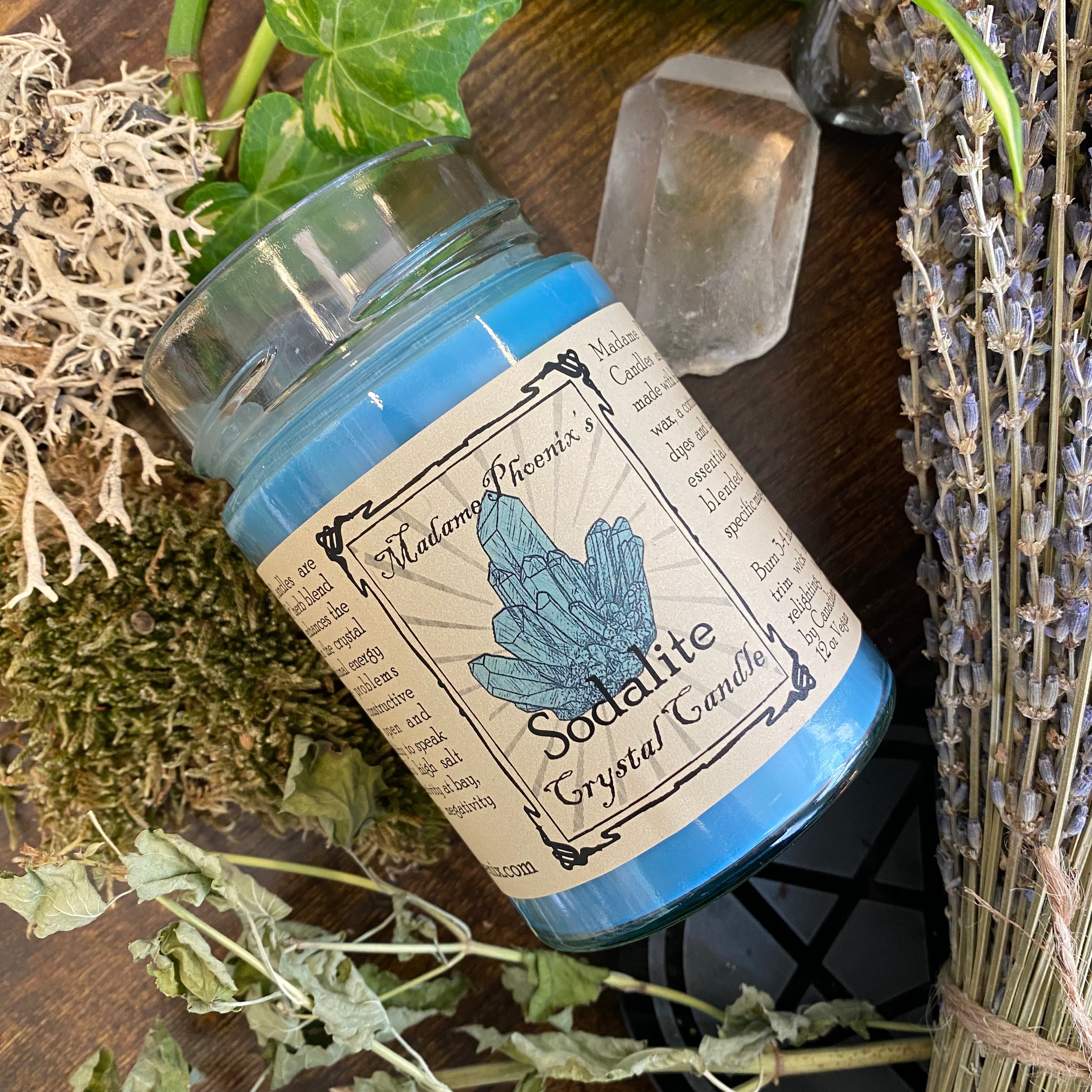 Crystal Magic Sodalite Spell Candle
