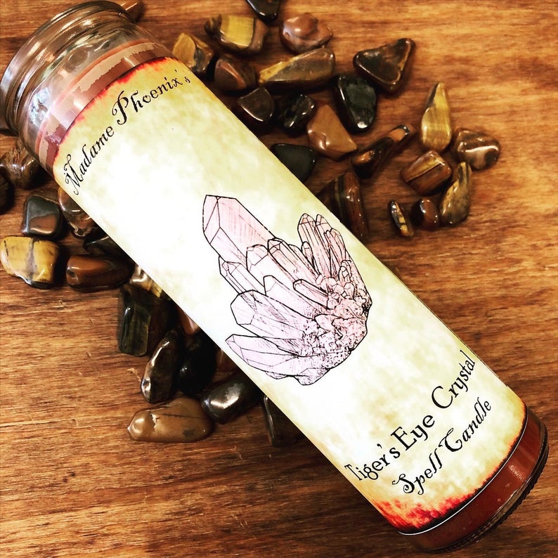 Crystal Magic Tiger's Eye Spell Candle