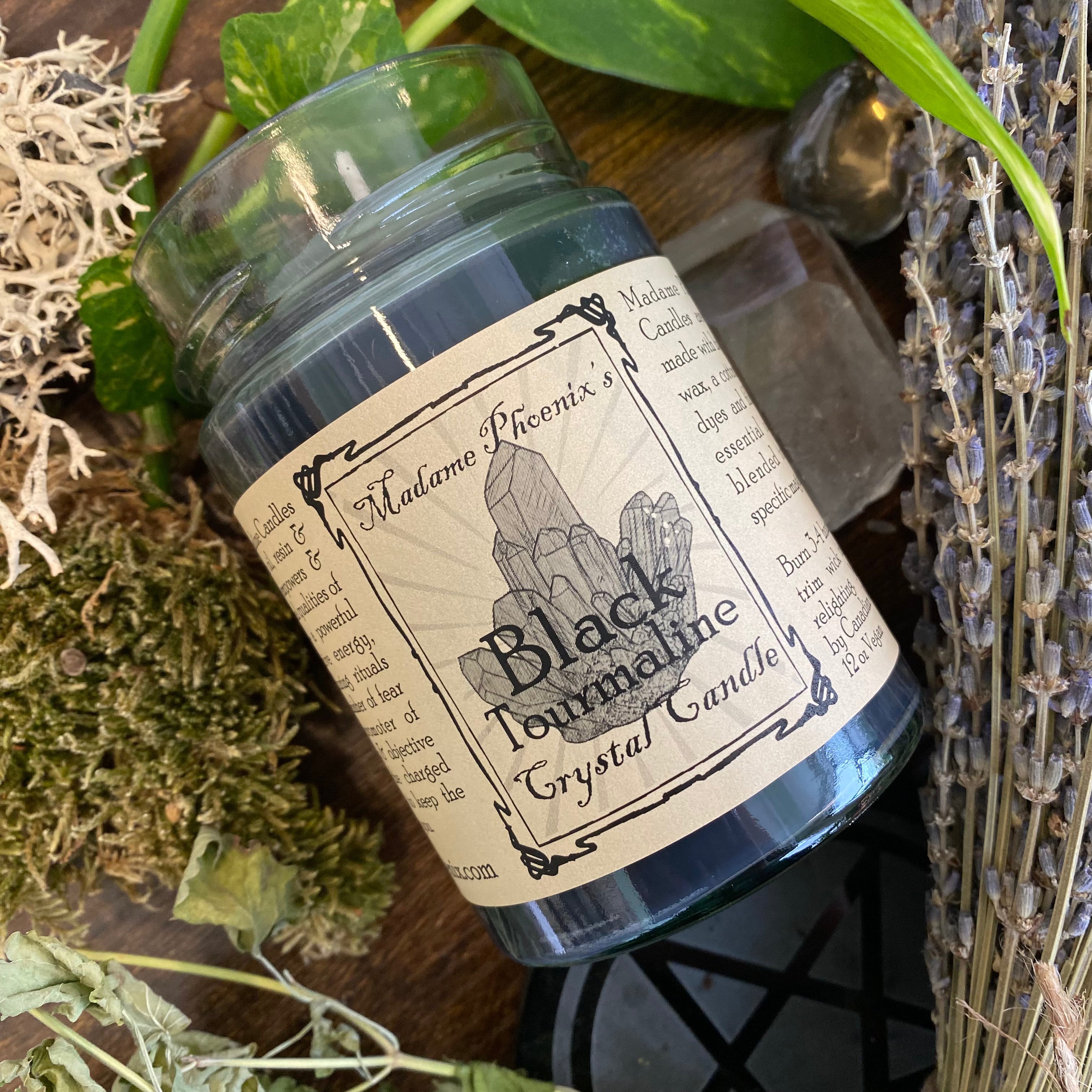 Crystal Magic Black Tourmaline Spell Candle