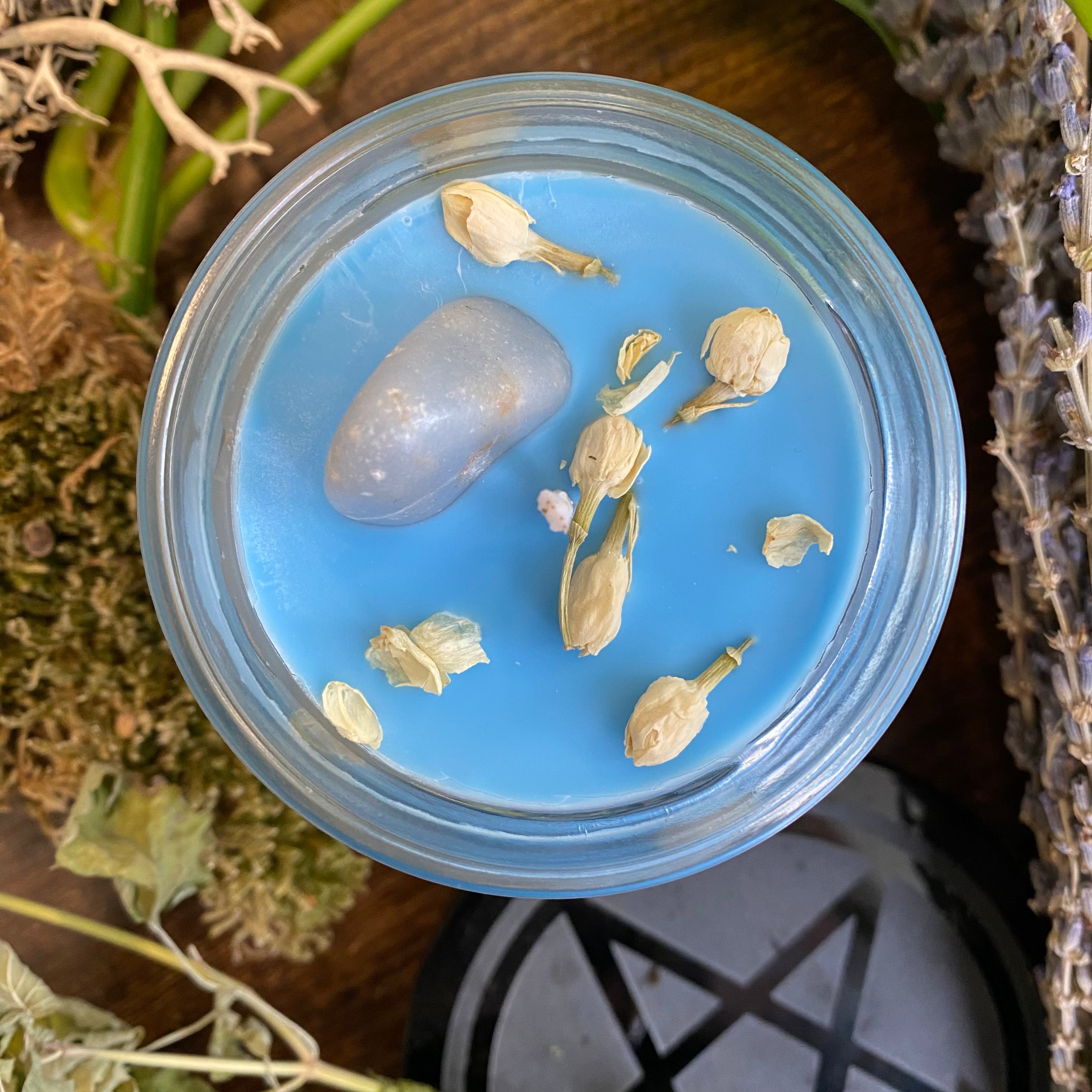 Crystal Magic Angelite Spell Candle