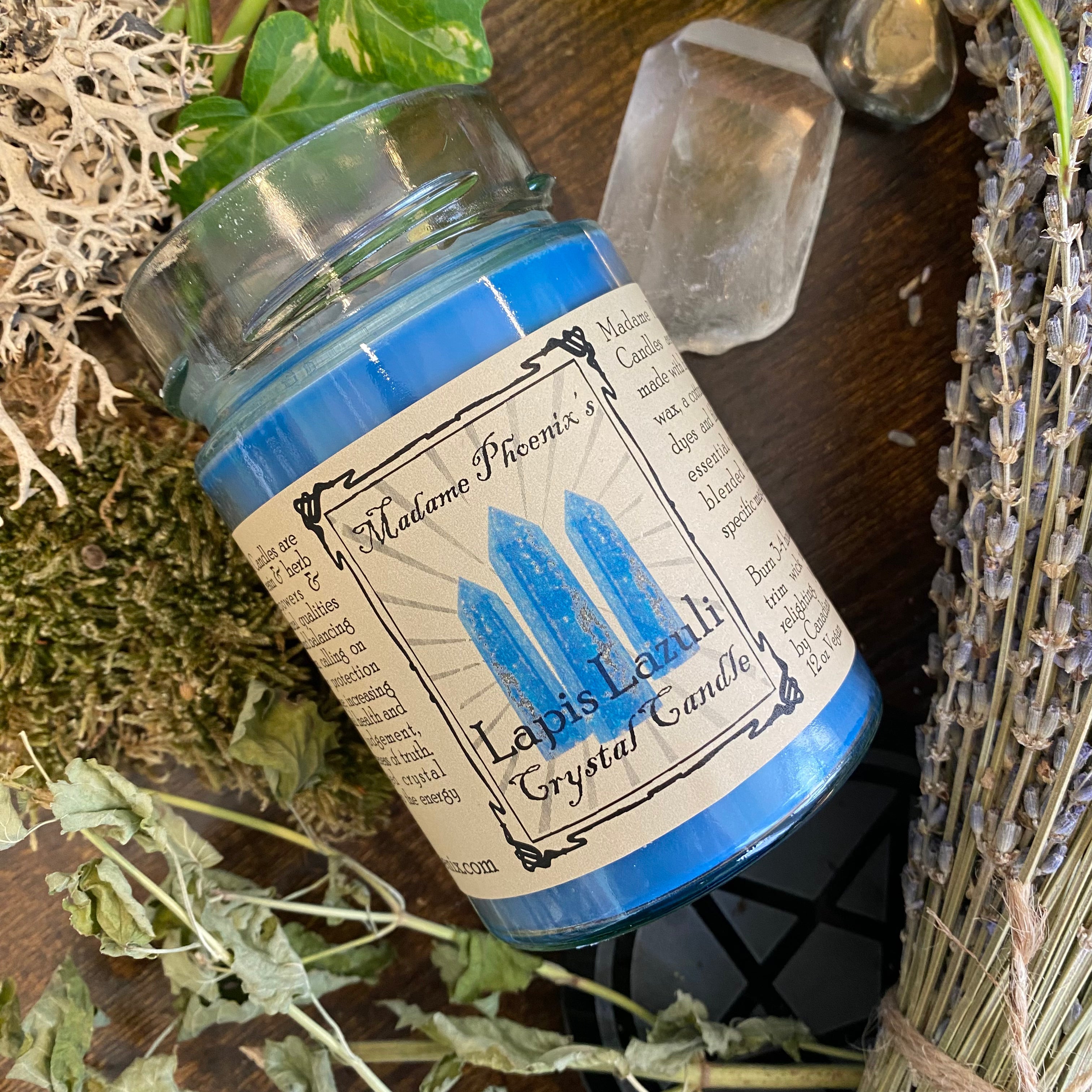 Crystal Magic Lapis Lazuli Candle