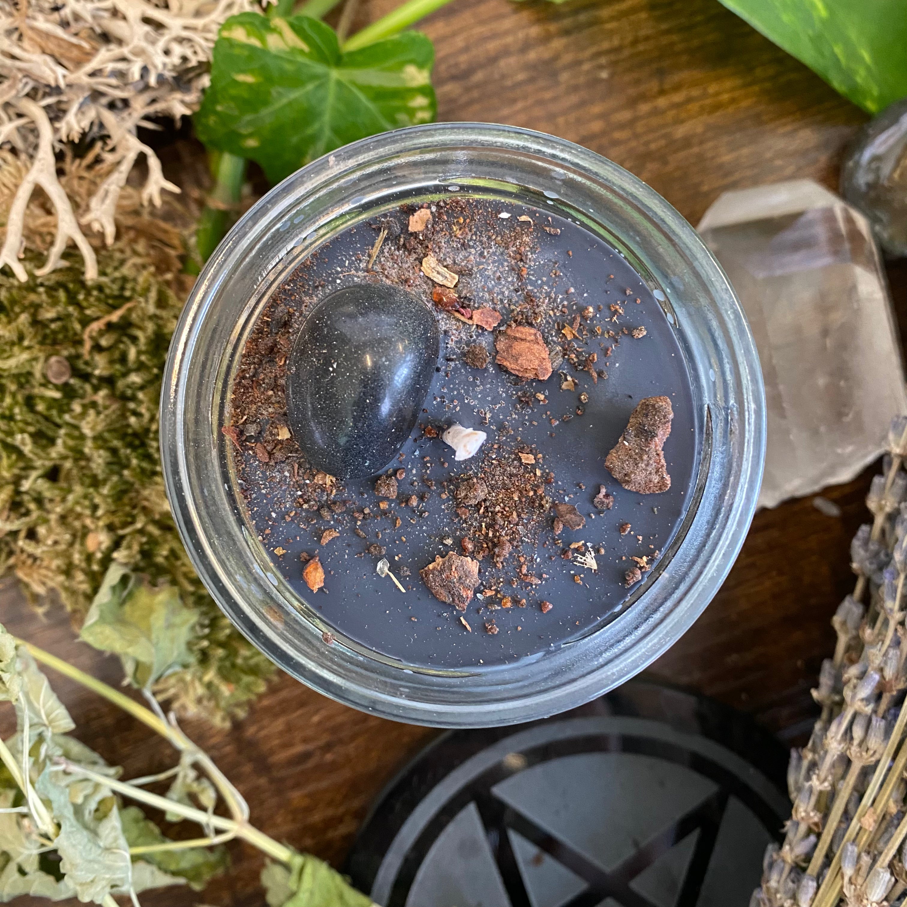 Crystal Magic Black Tourmaline Spell Candle