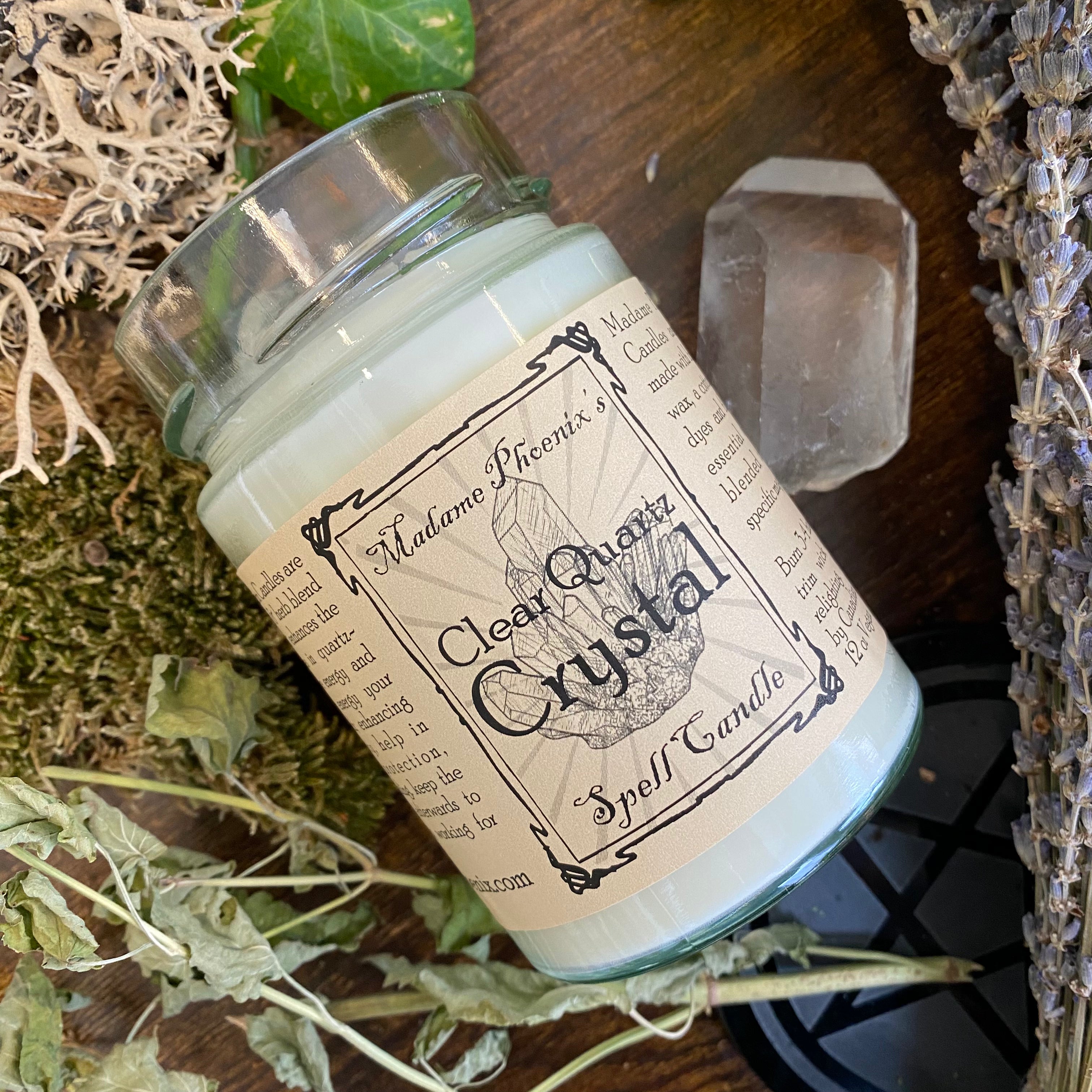 Crystal Magic Clear Quartz Spell Candle