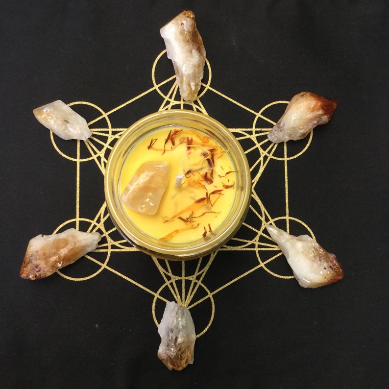 Crystal Magic Citrine Spell Candle