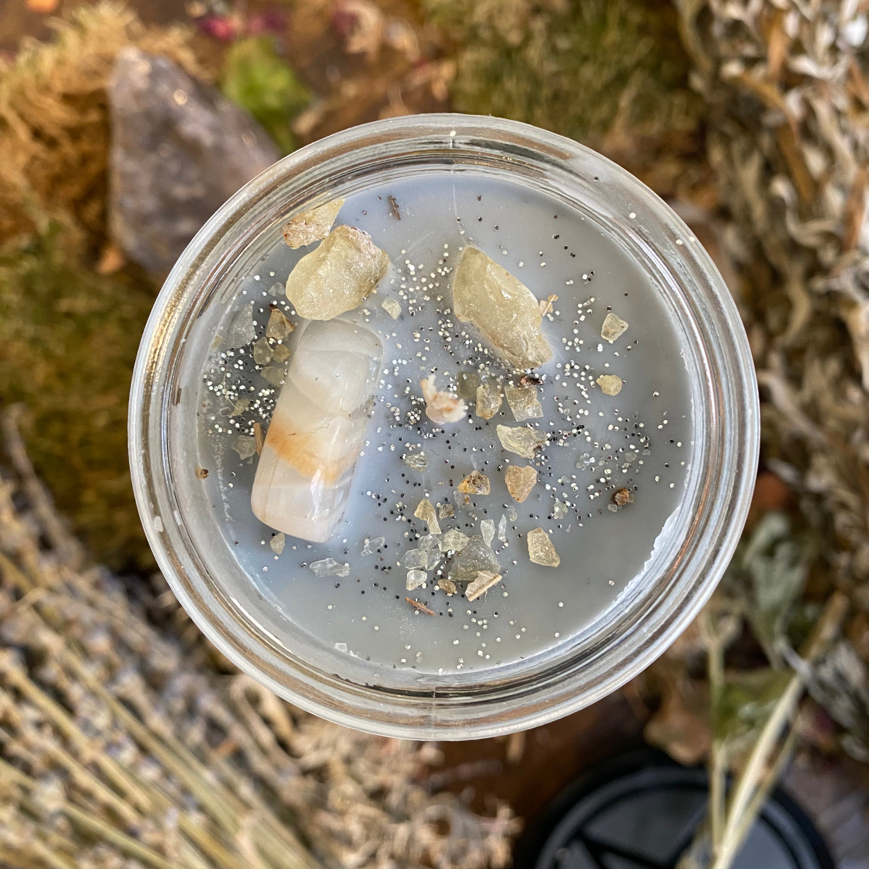 Crystal Magic Moonstone Candle