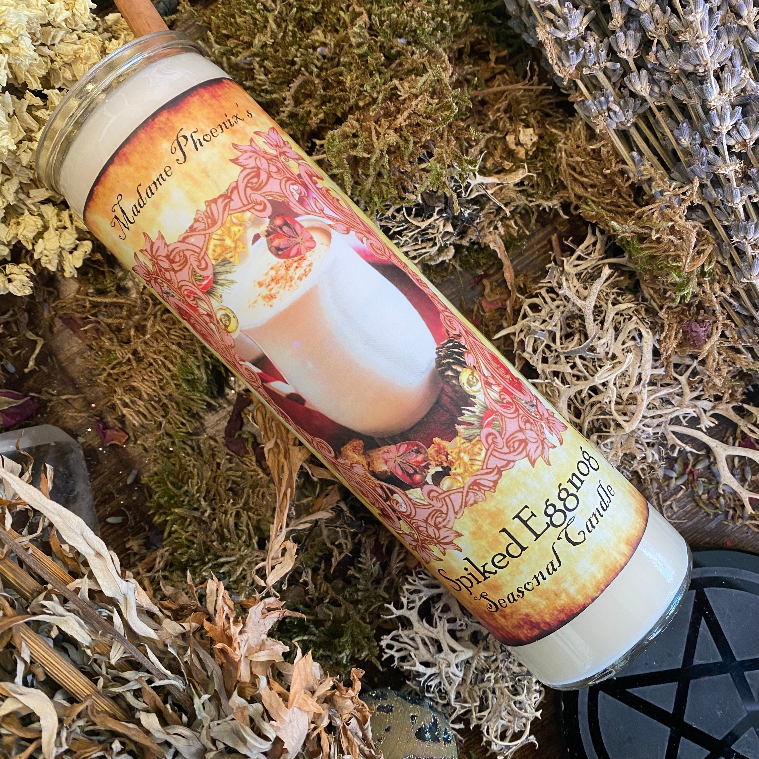Spiked Eggnog Holiday Seasonal Abundance Blessing Solstice Candle