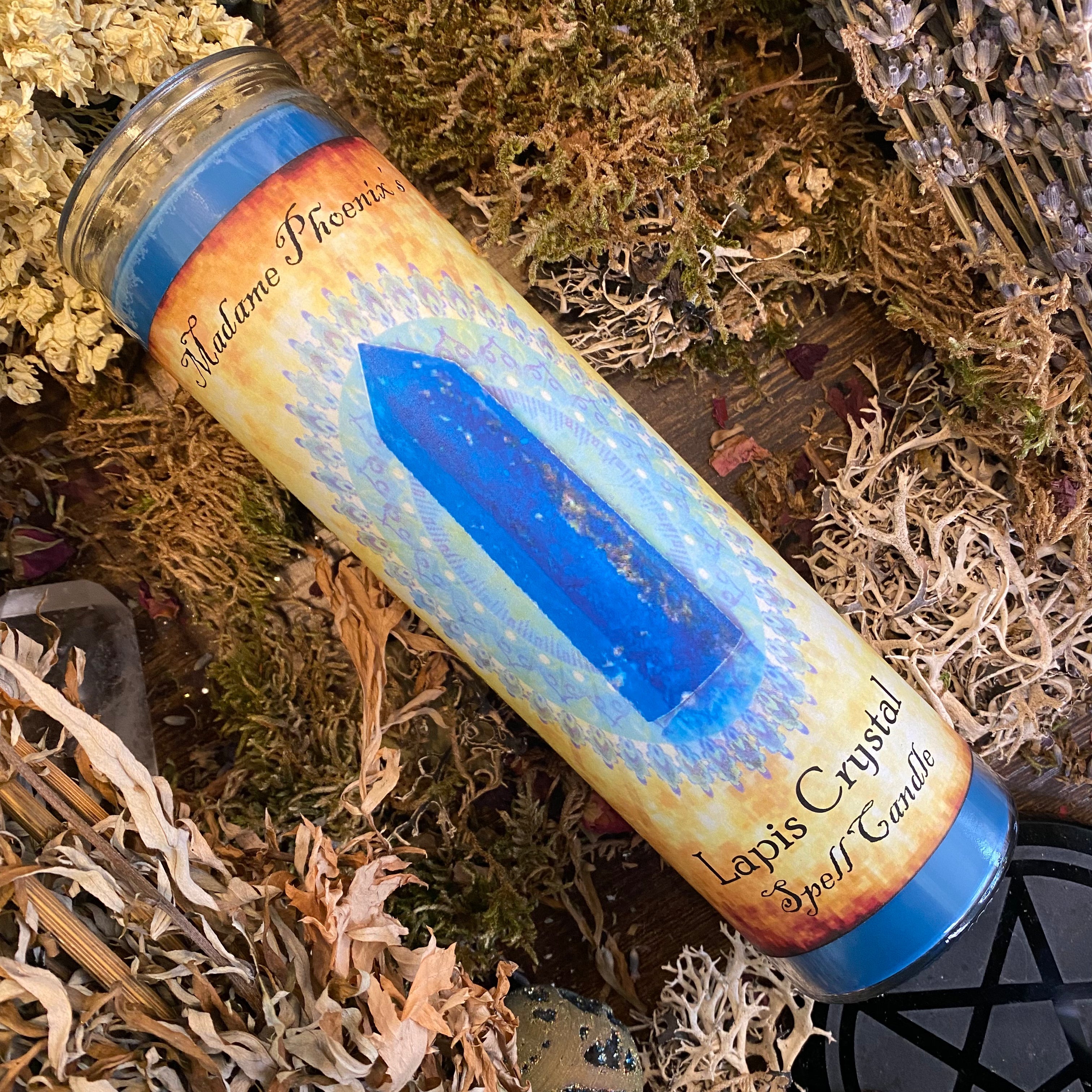Crystal Magic Lapis Lazuli Candle