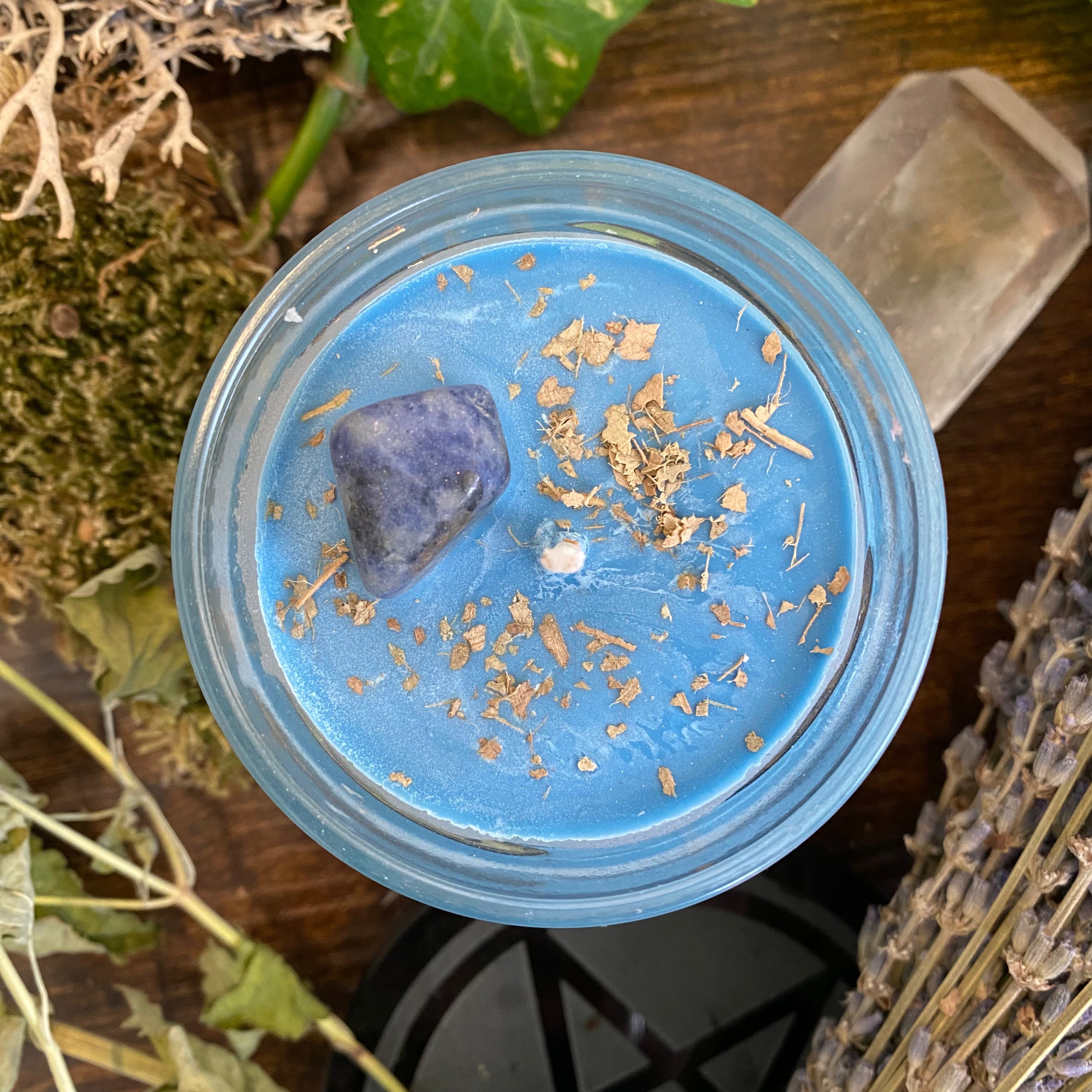 Crystal Magic Sodalite Spell Candle