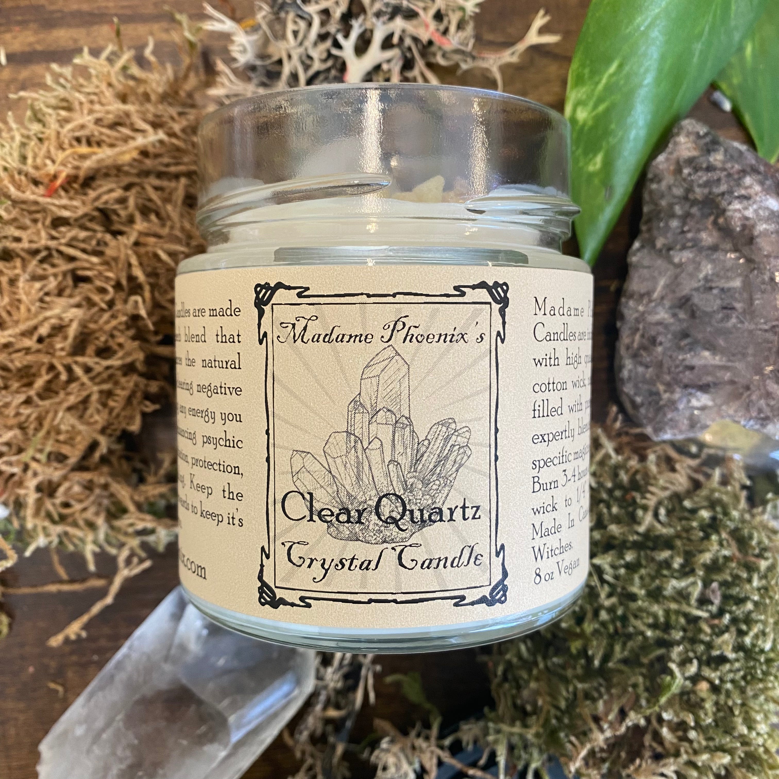 Crystal Magic Clear Quartz Spell Candle