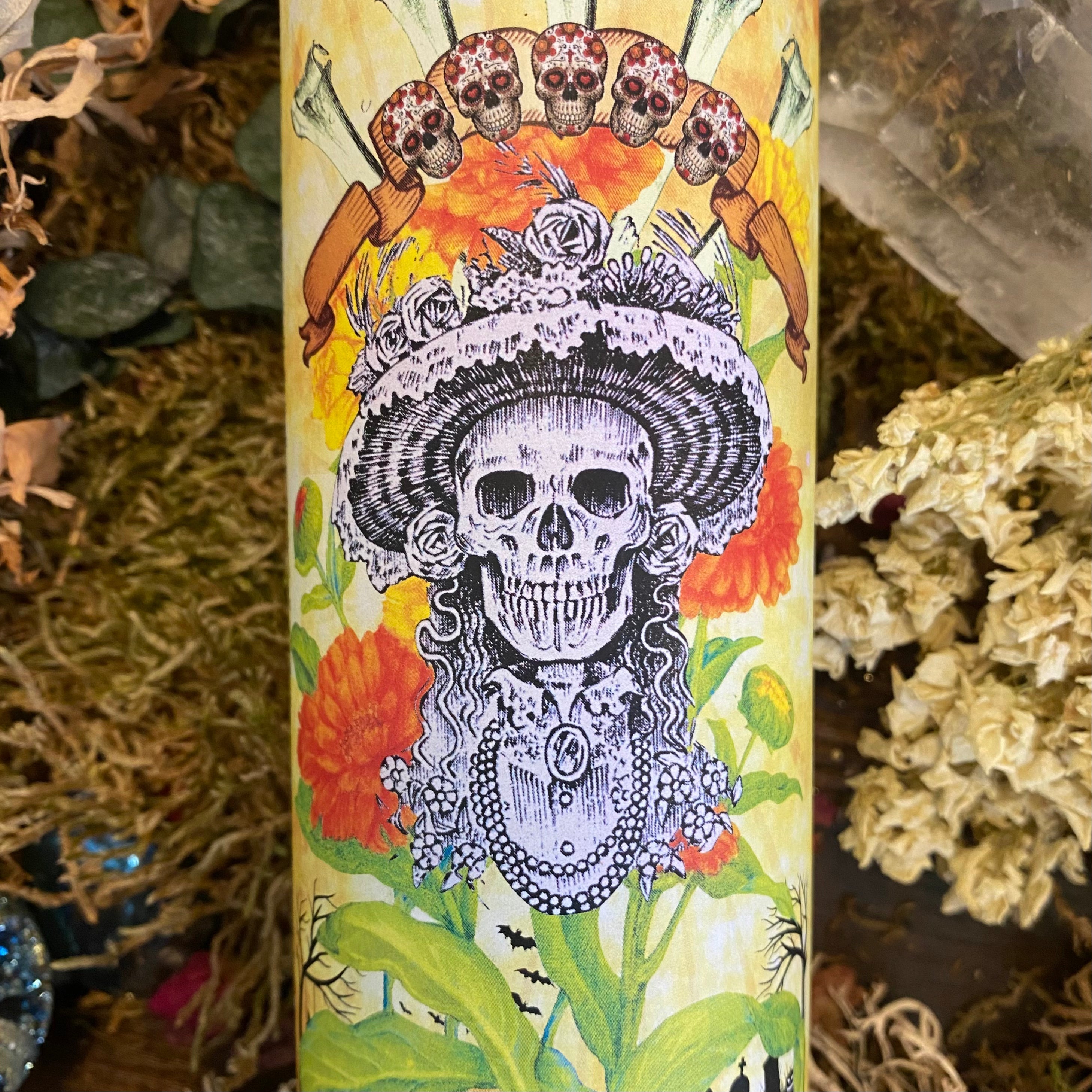Day of the Dead Ancestor Offering Magic Spell Candle